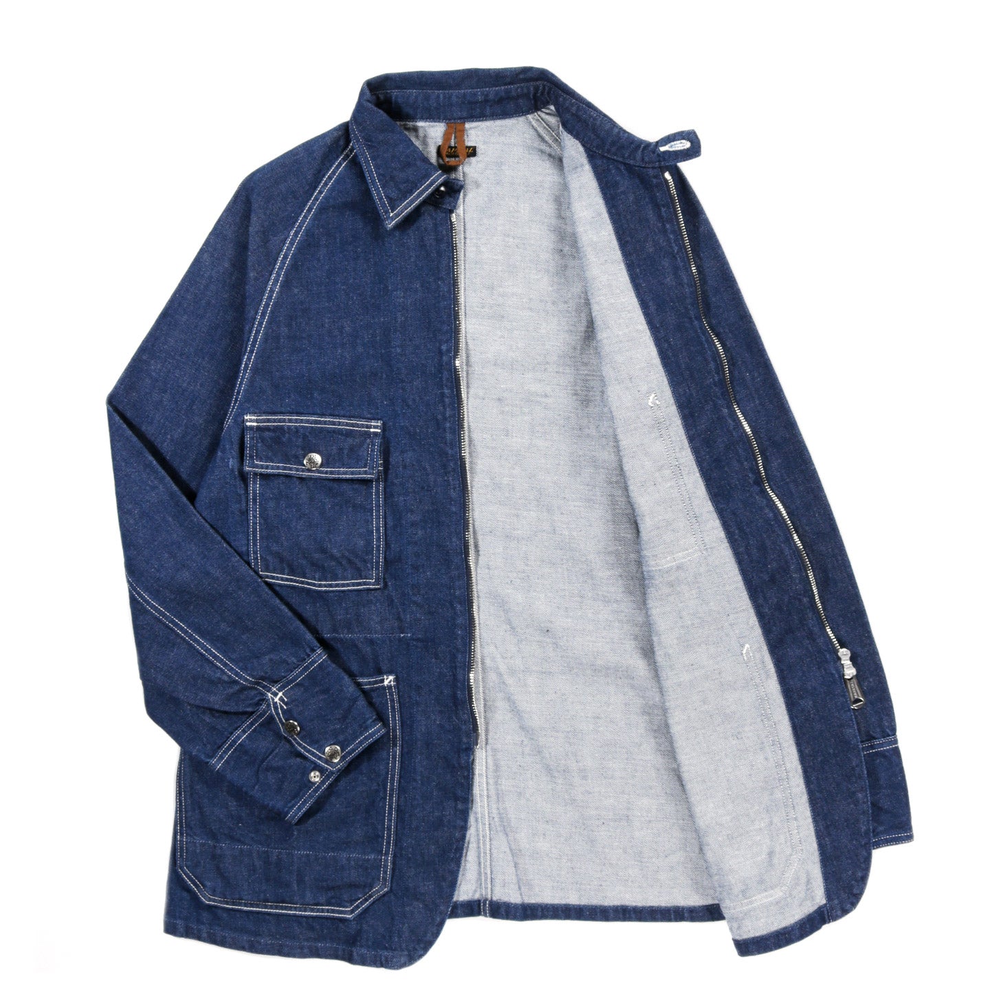 KAPITAL 11.5OZ DENIM ZIPPER COVERALL INDIGO