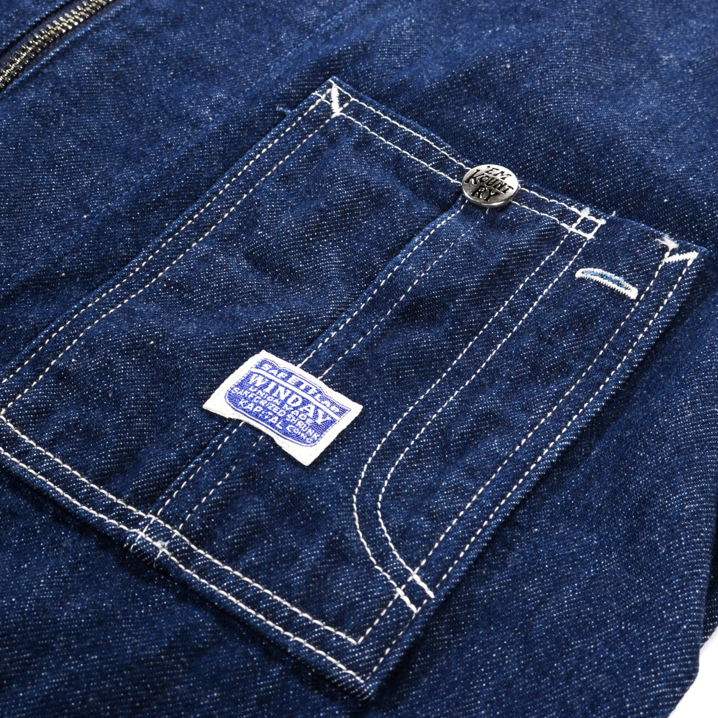KAPITAL 11.5OZ DENIM ZIPPER COVERALL INDIGO
