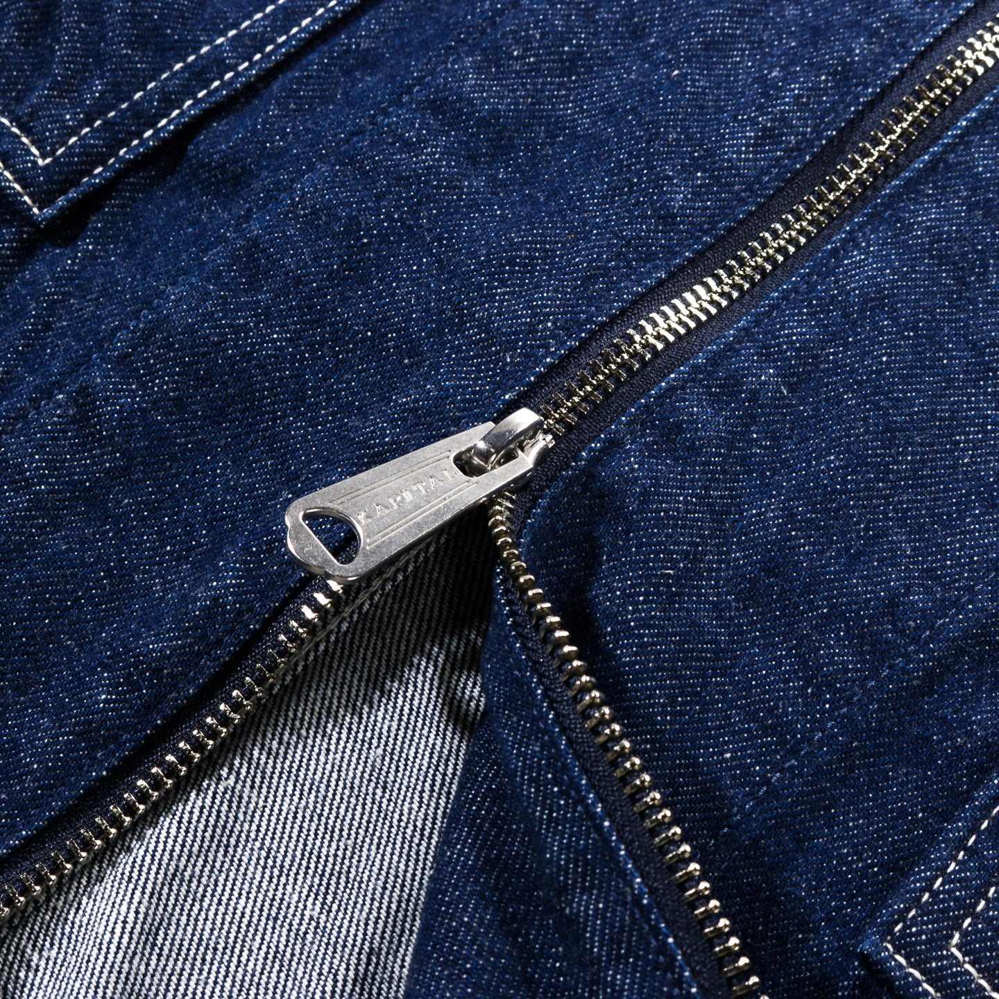 KAPITAL 11.5OZ DENIM ZIPPER COVERALL INDIGO