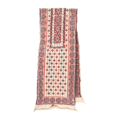 KAPITAL WOOL HAPPY SCARF COLORFUL BIG MAMA BANDANA ECRU