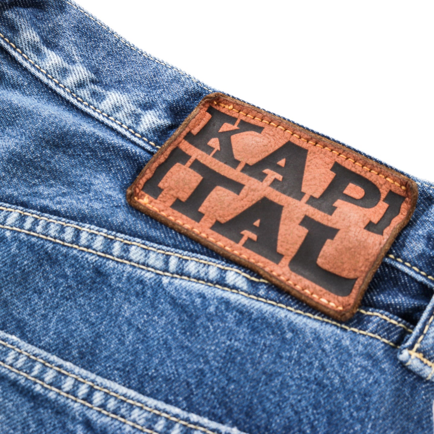 KAPITAL 14OZ DENIM 5P MONKEY CISCO 3 YEARS FADE INDIGO