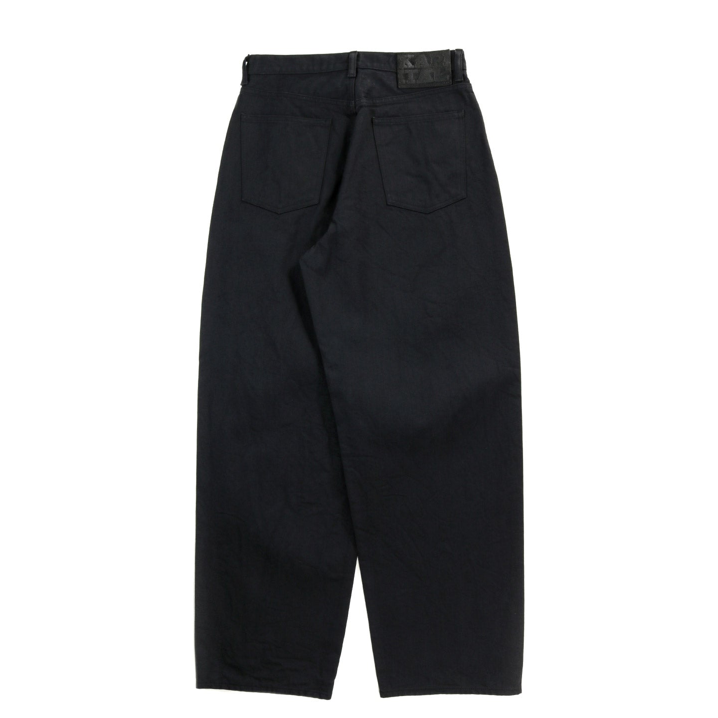 KAPITAL 14OZ DENIM CLUB BAGGY PANTS BLACK