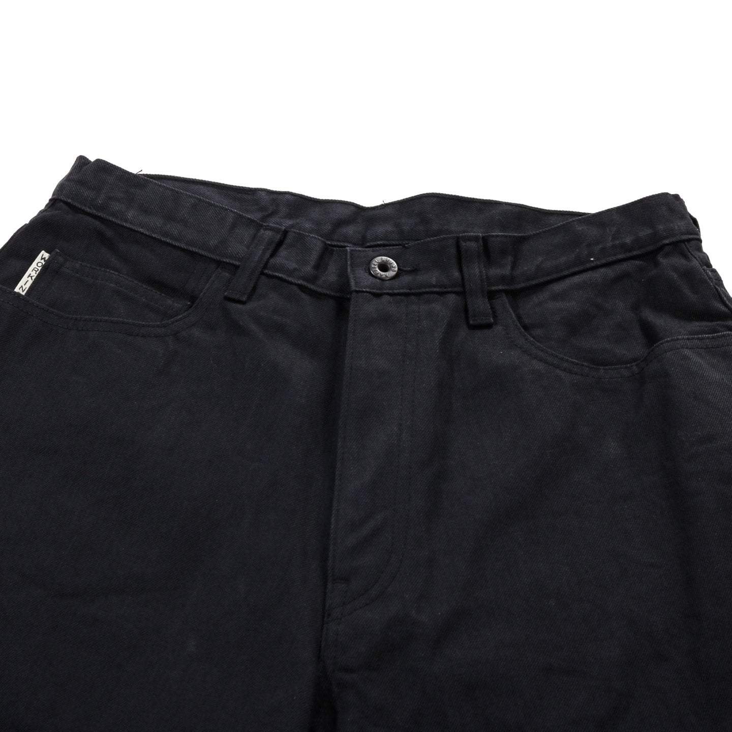 KAPITAL 14OZ DENIM CLUB BAGGY PANTS BLACK