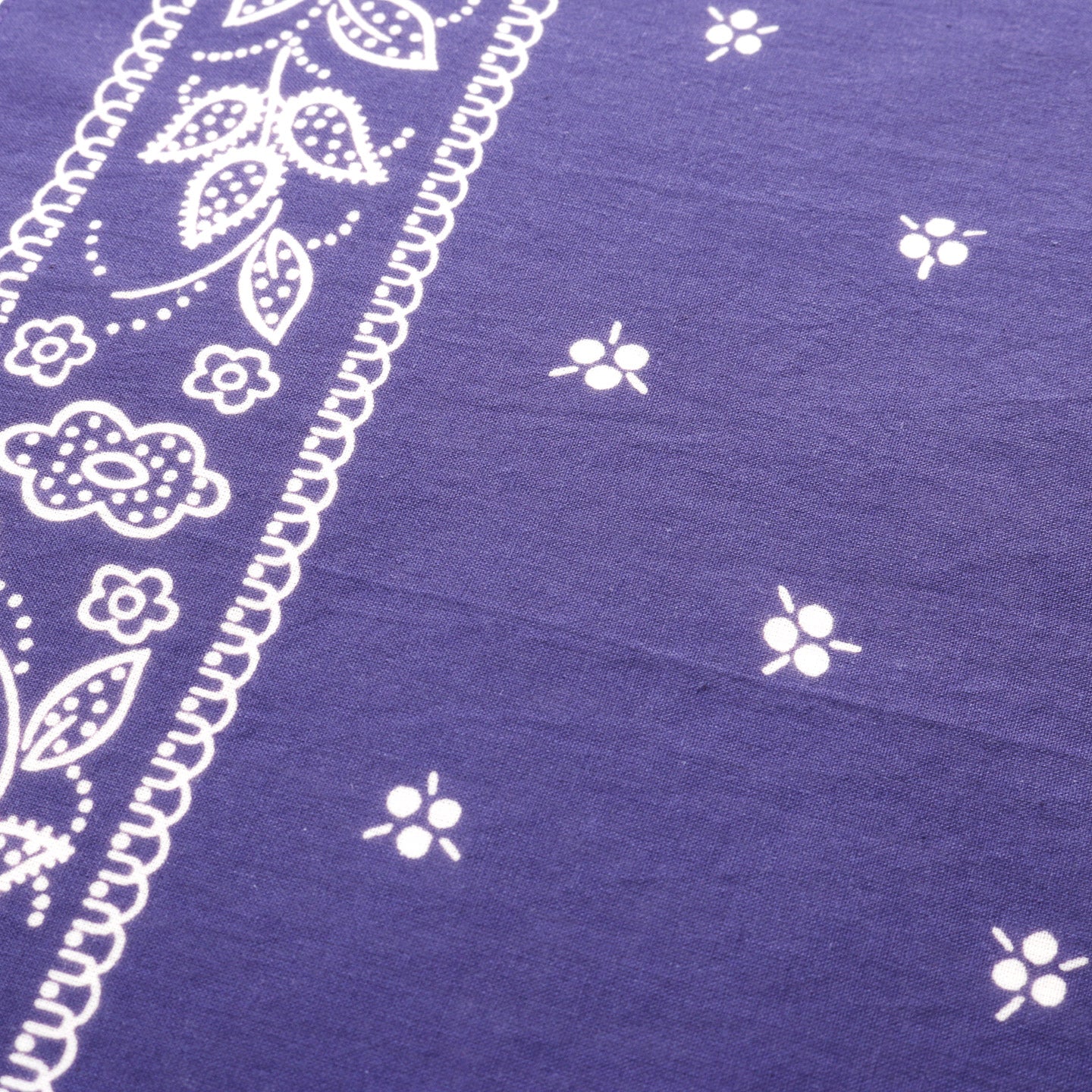 KAPITAL FASTCOLOR SELVEDGE BANDANA ESCARGOT FLOWER PURPLE