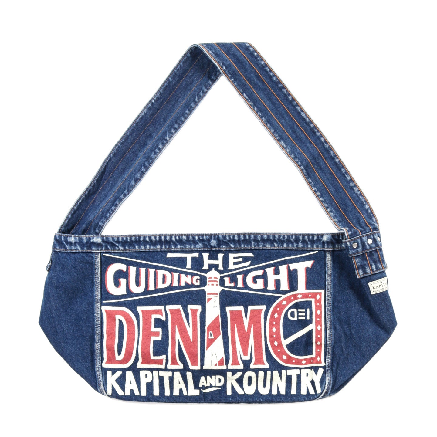 KAPITAL 13OZ DENIM NEWSPAPER BAG (GUIDING LIGHT) PRO