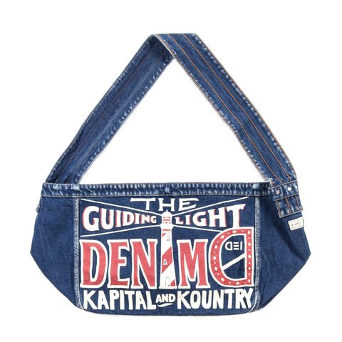 KAPITAL 13OZ DENIM NEWSPAPER BAG (GUIDING LIGHT) PRO