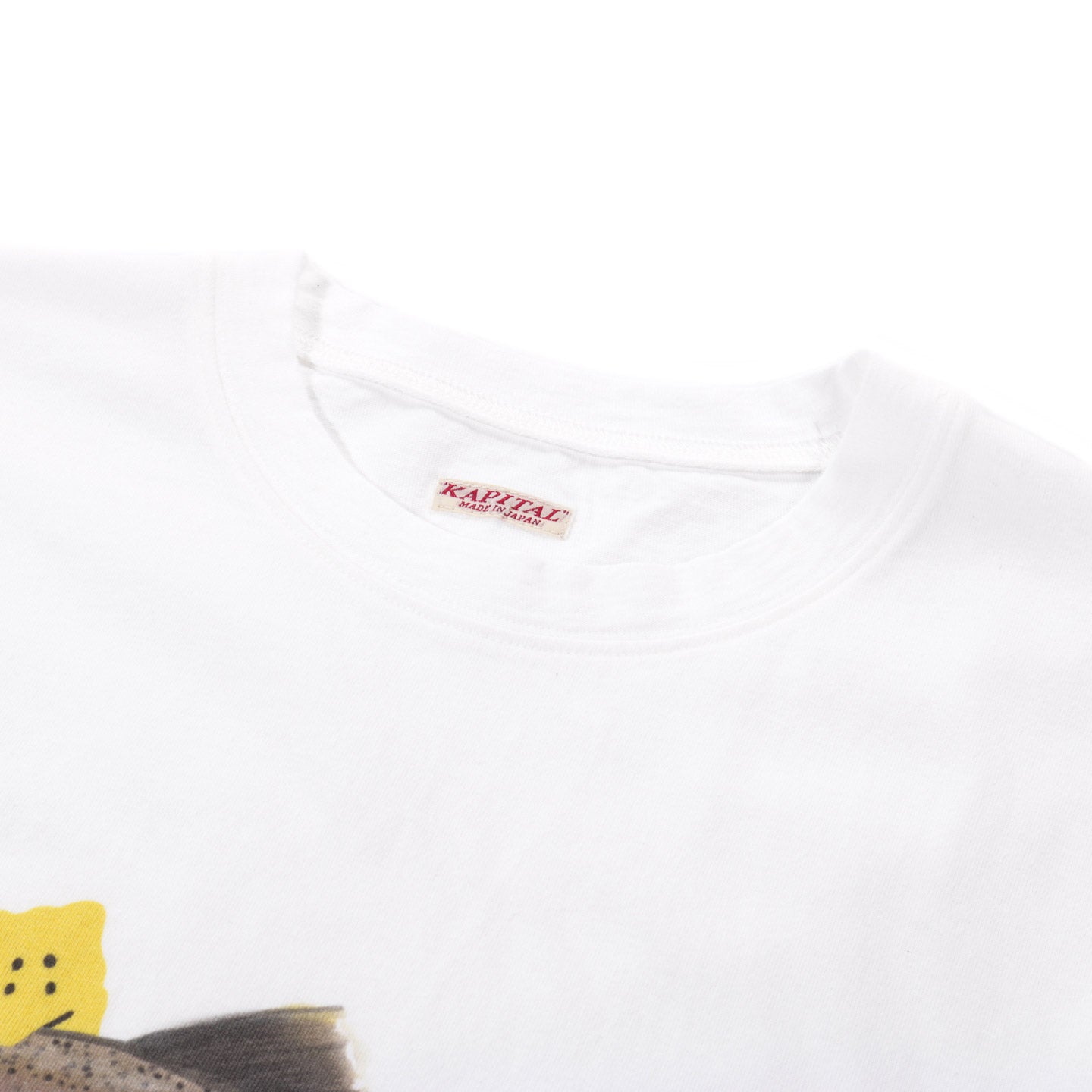 KAPITAL JERSEY CREW T ONE TROUT PECKISH RAINBOWY WHITE