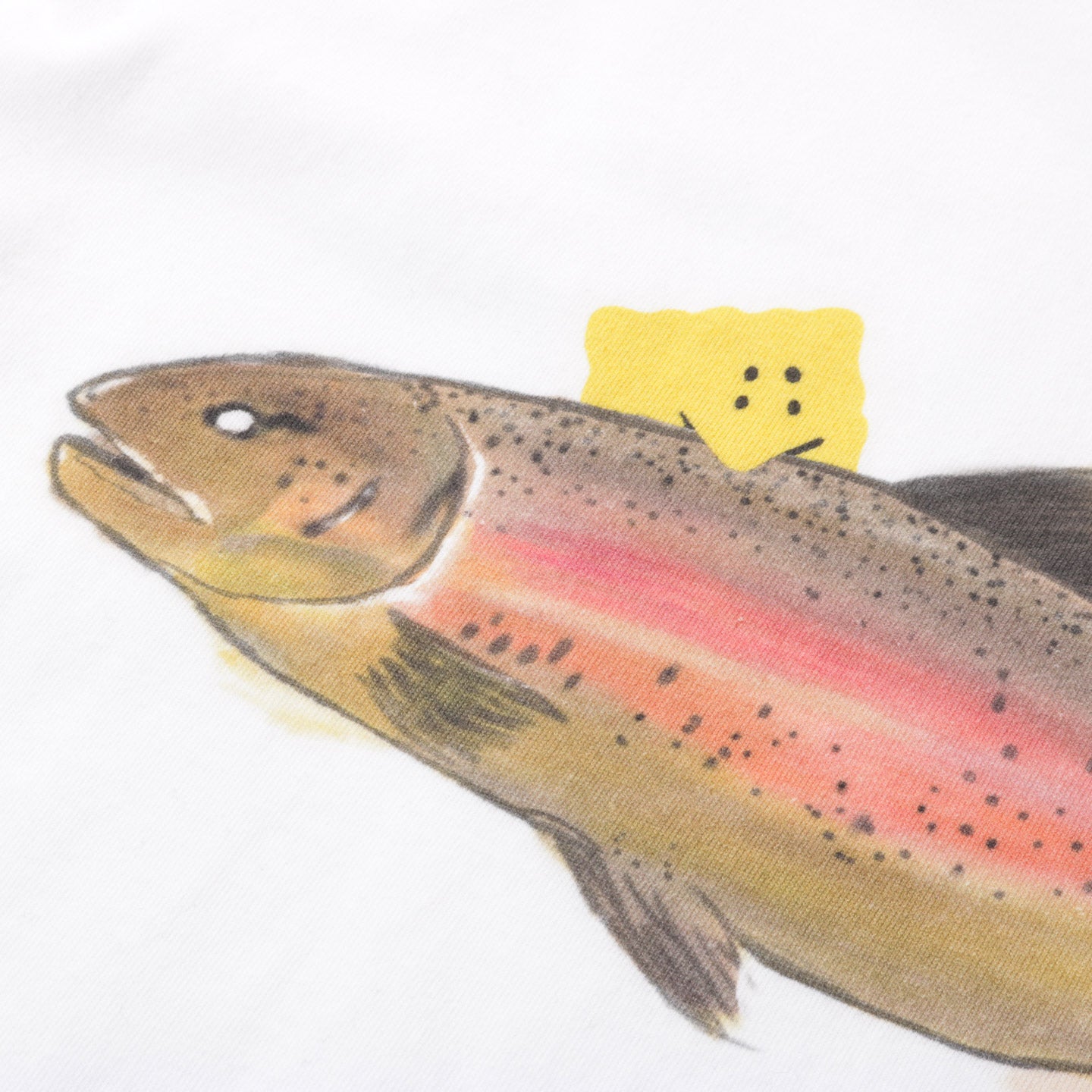KAPITAL JERSEY CREW T ONE TROUT PECKISH RAINBOWY WHITE