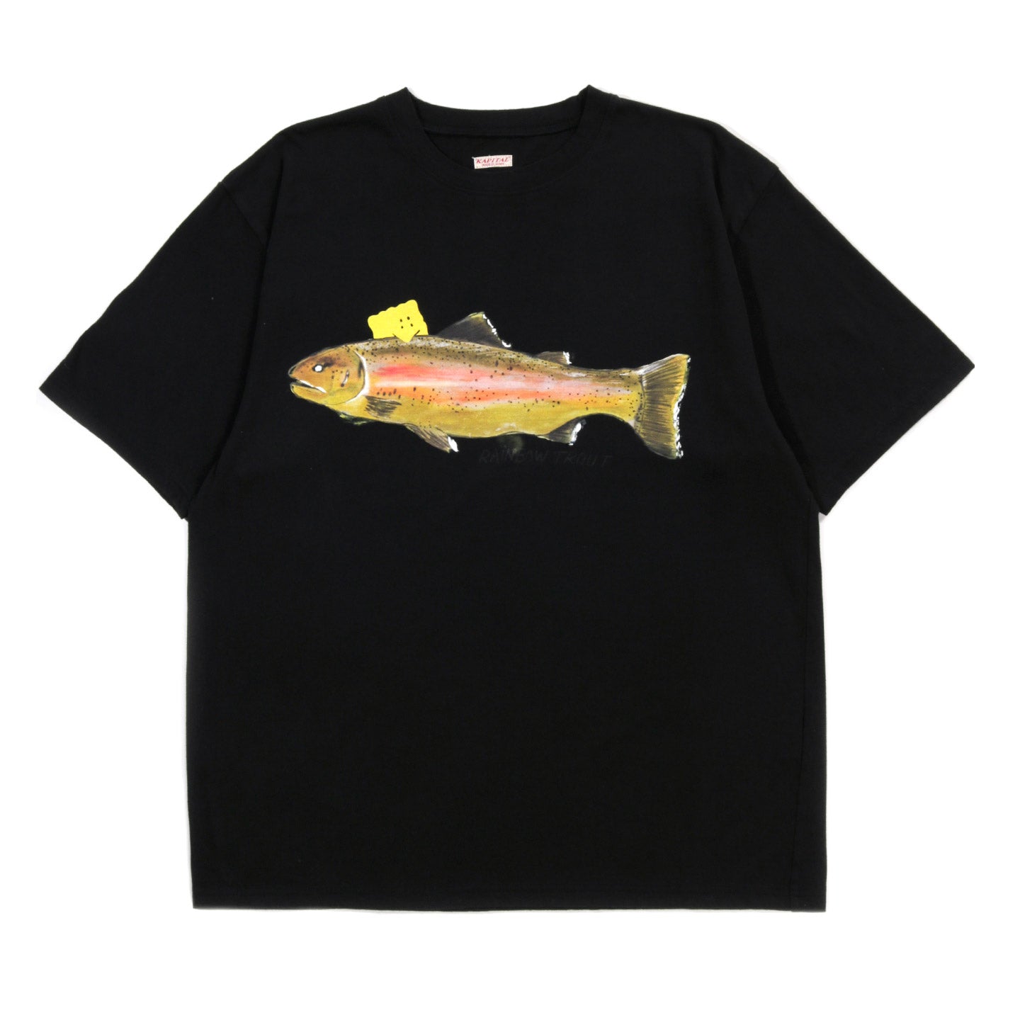 KAPITAL JERSEY CREW T ONE TROUT PECKISH RAINBOWY BLACK