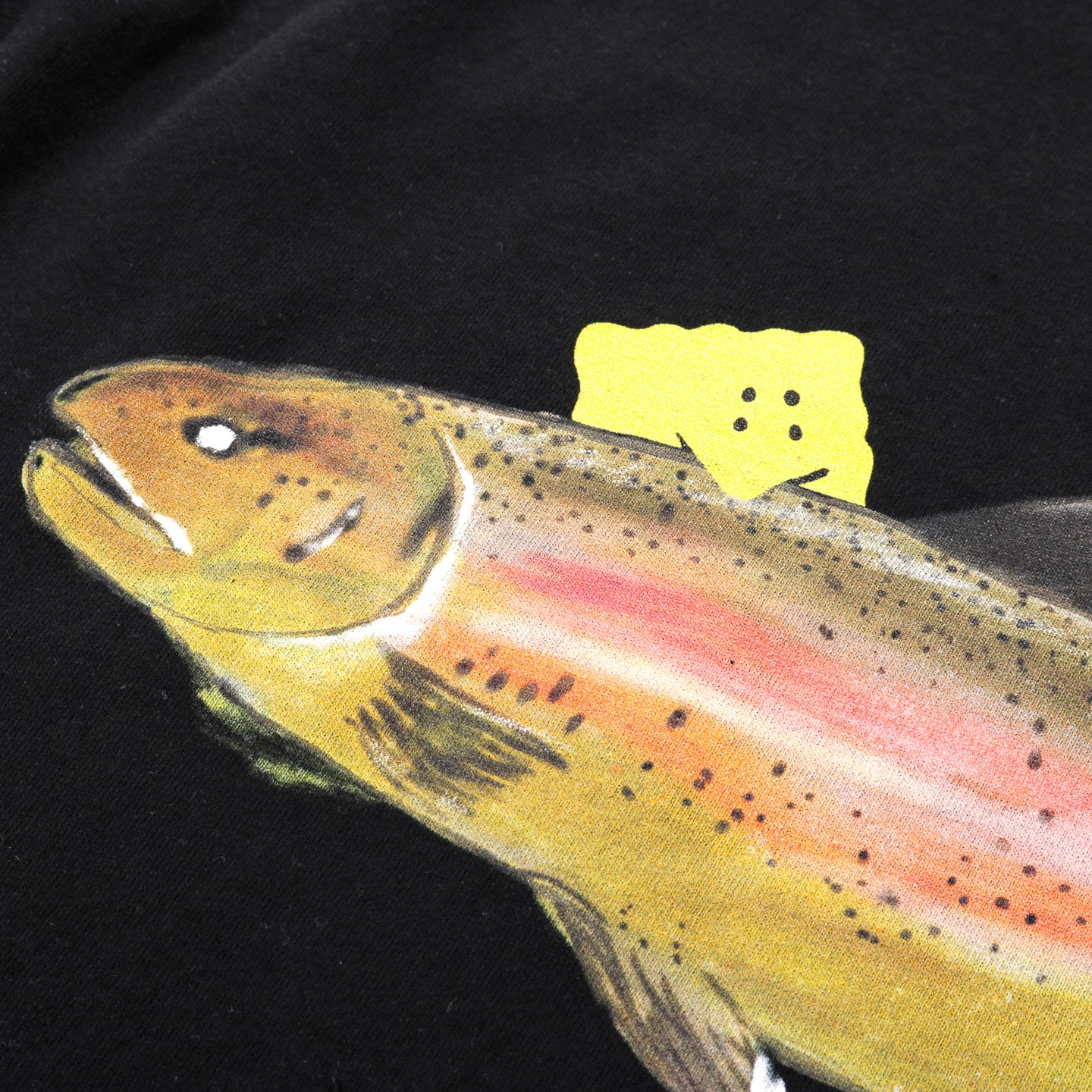 KAPITAL JERSEY CREW T ONE TROUT PECKISH RAINBOWY BLACK