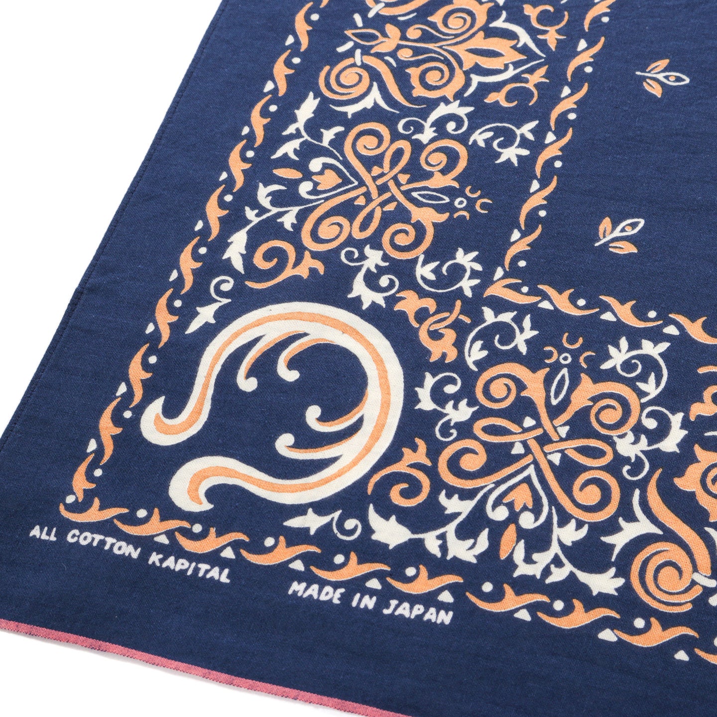 KAPITAL FASTCOLOR SELVEDGE BANDANA ANTLER NAJA NAVY