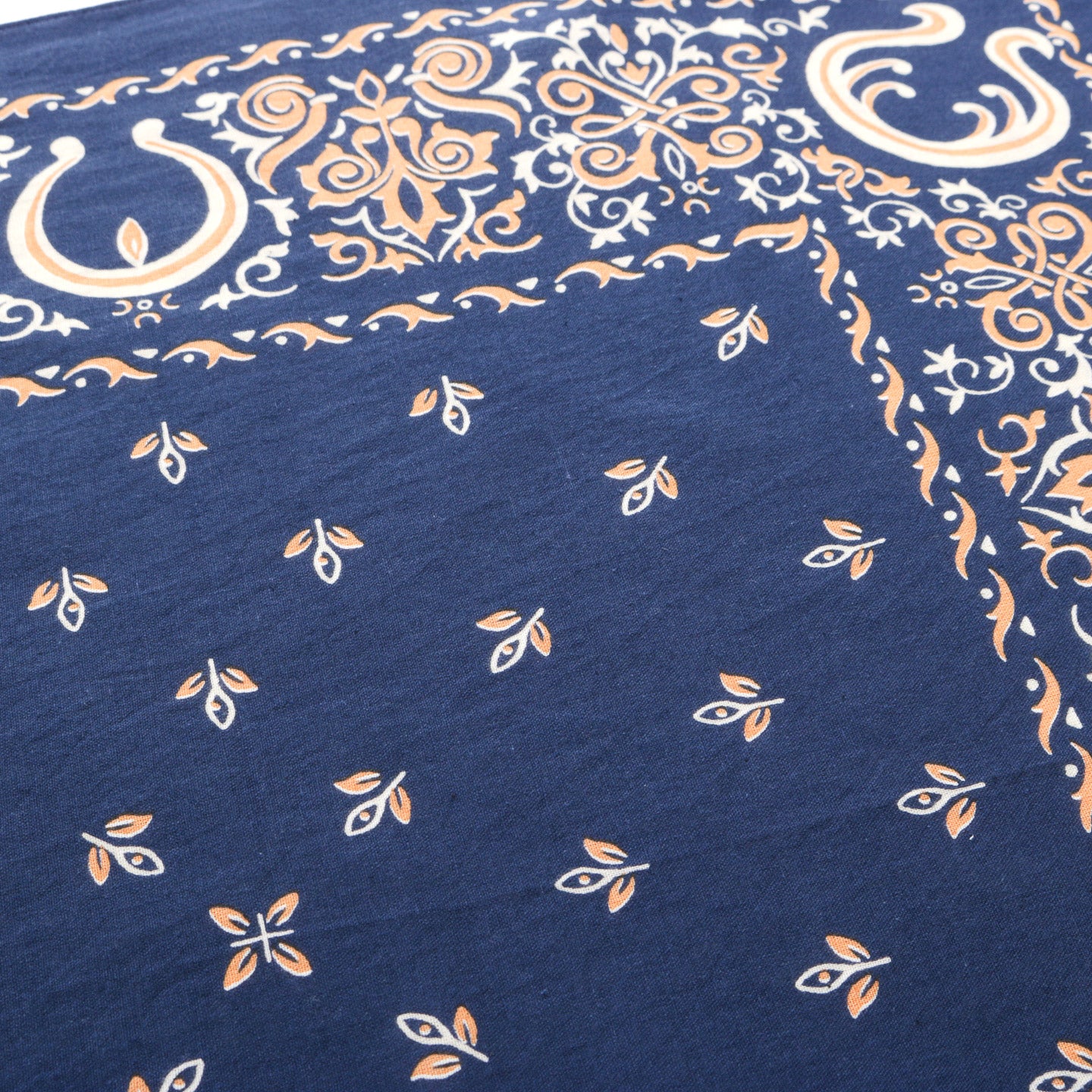 KAPITAL FASTCOLOR SELVEDGE BANDANA ANTLER NAJA NAVY