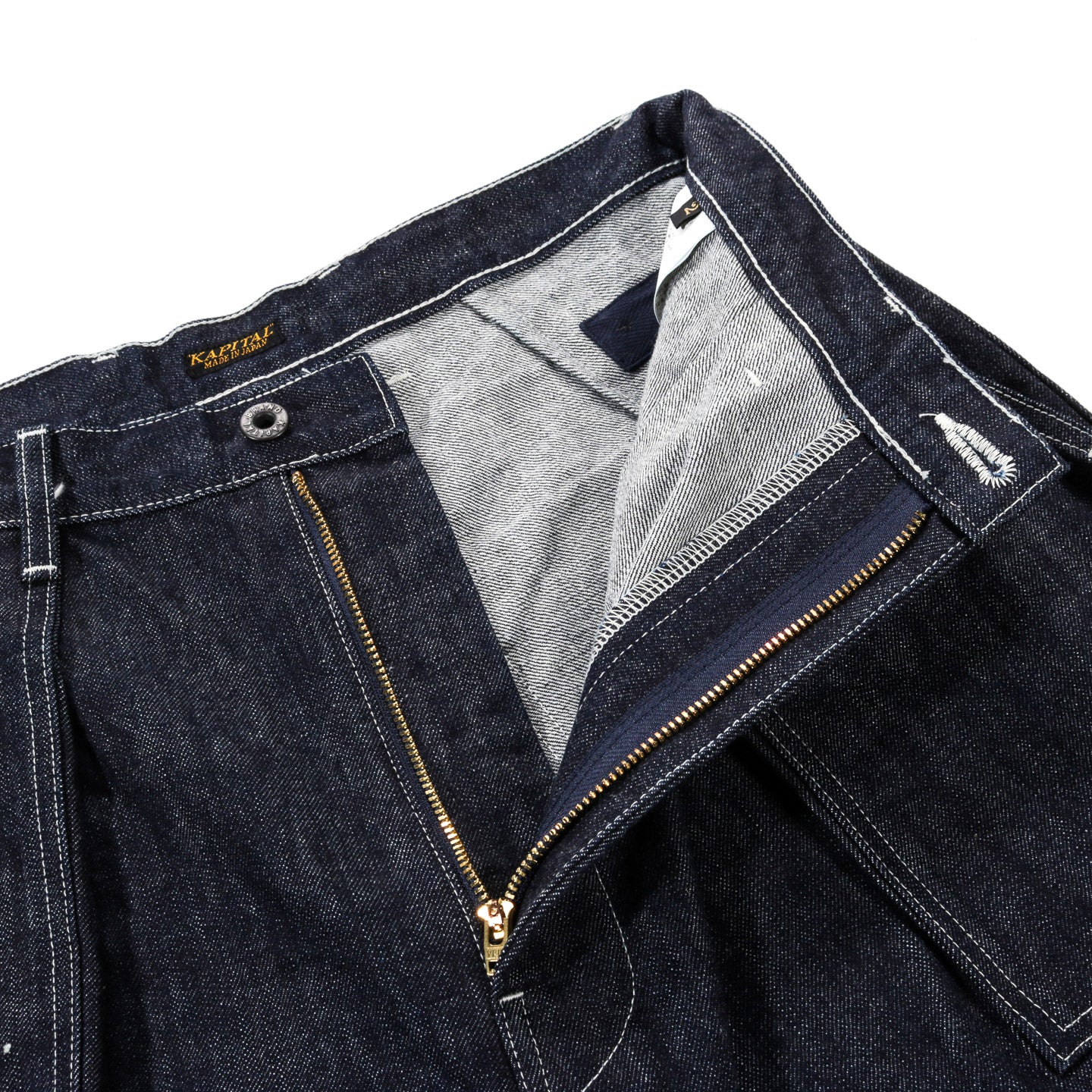 KAPITAL 14OZ DENIM FATIGUE BAGGY PANTS INDIGO