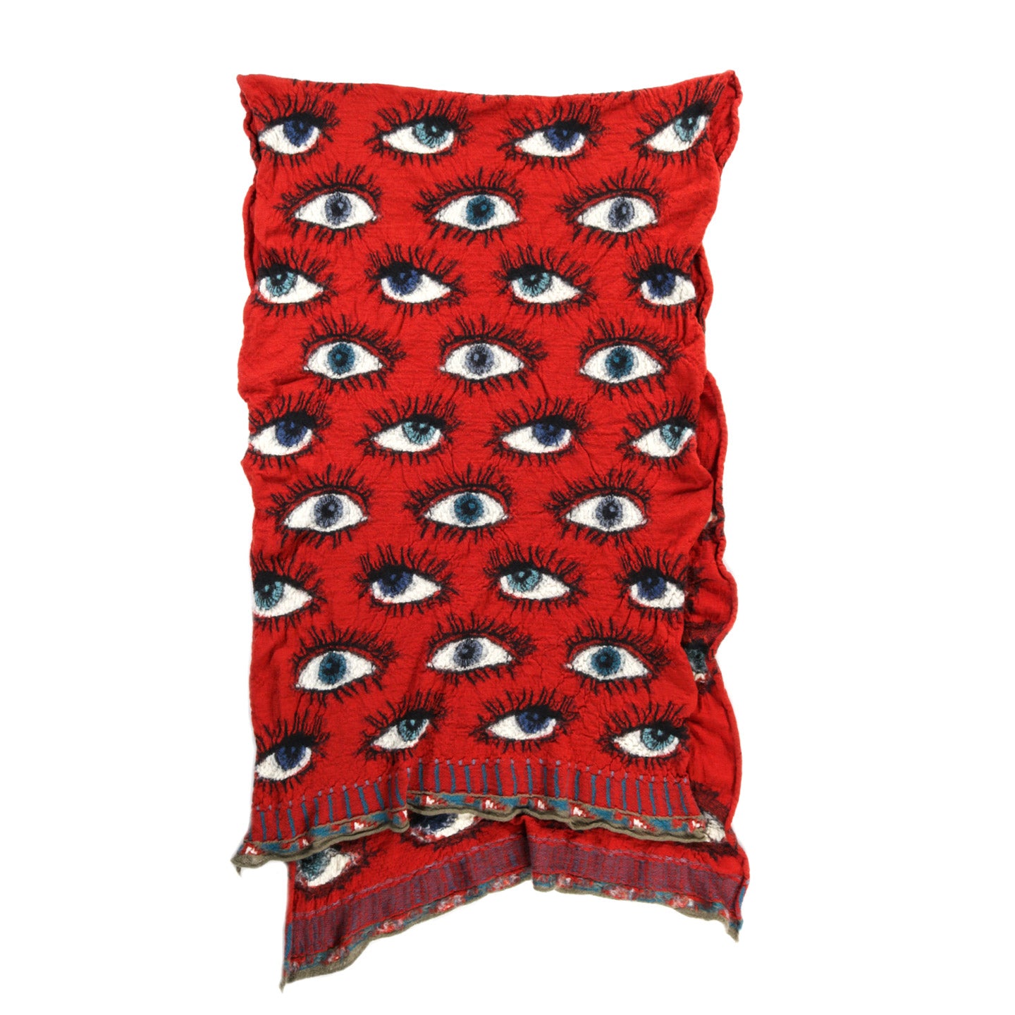 KAPITAL FULLING WOOL SCARF SPEAKEASY RED