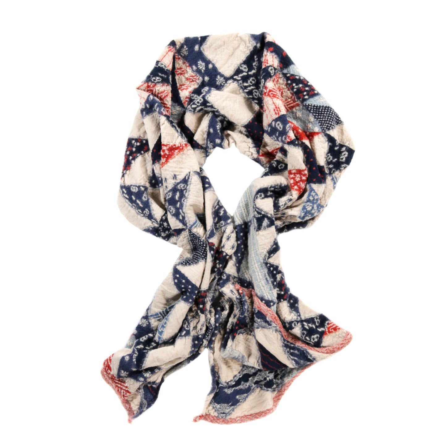 KAPITAL FULLING WOOL SCARF IDG-RAG ECRU