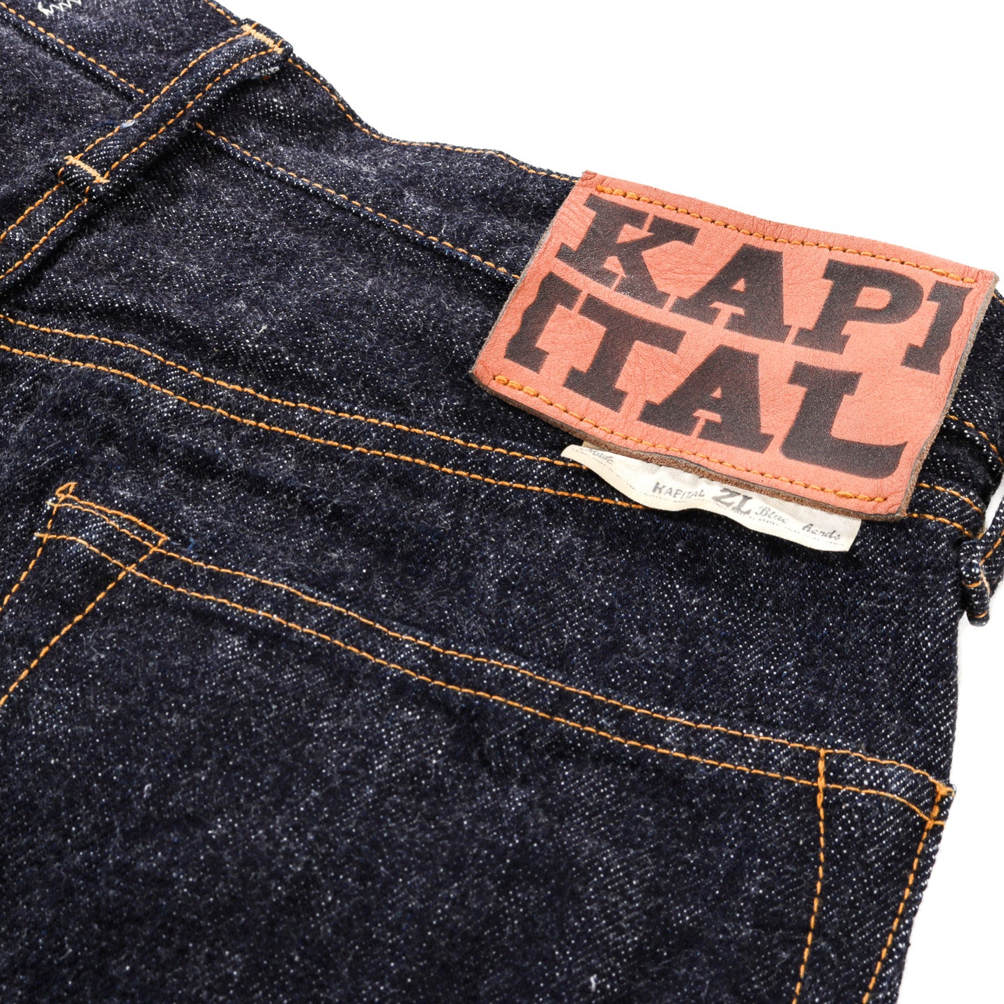 KAPITAL 13.5OZ ZIMBABWE DENIM 5P MONKEY TH ONE WASH