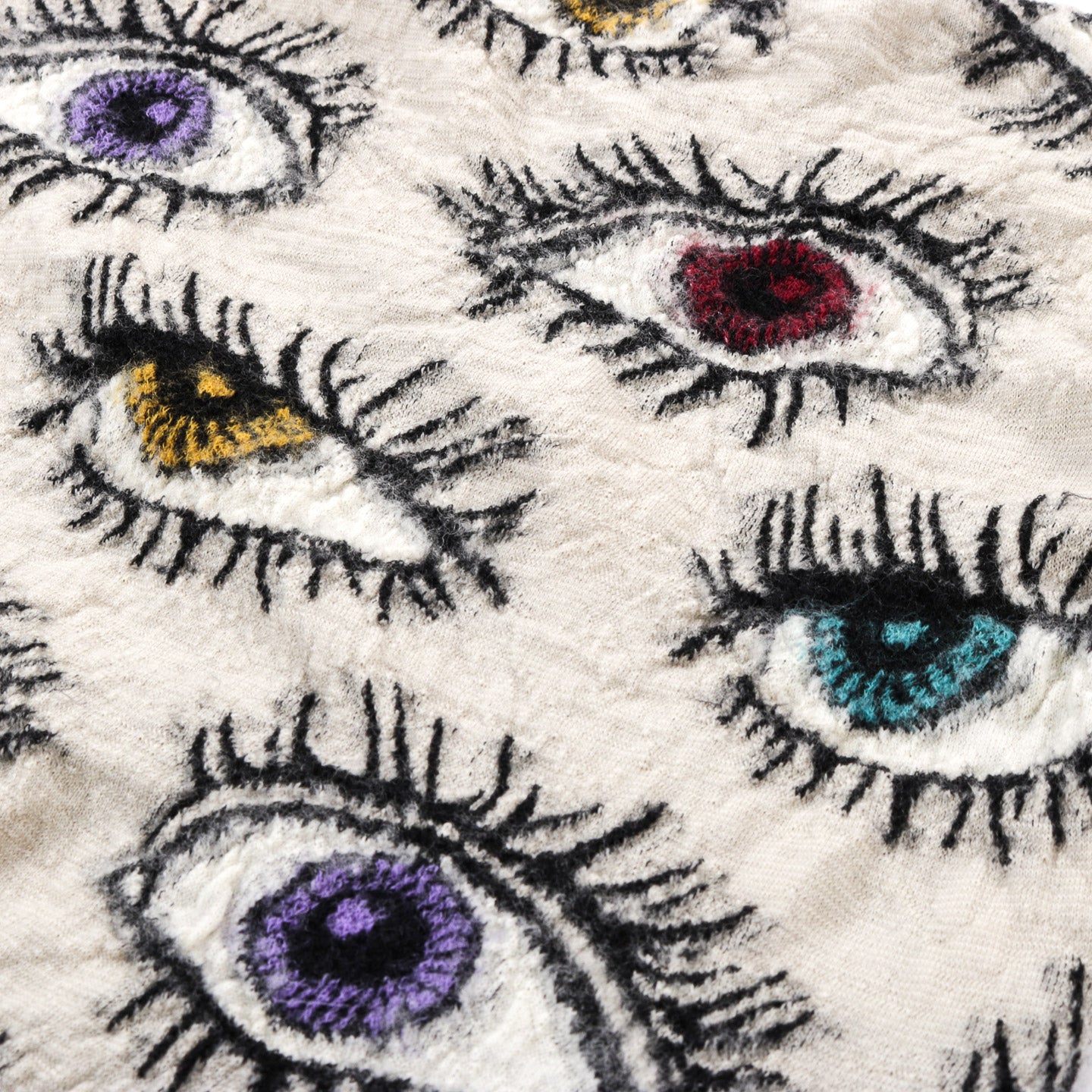 KAPITAL FULLING WOOL HAPPY SCARF SPEAKEASY COLORFUL ECRU