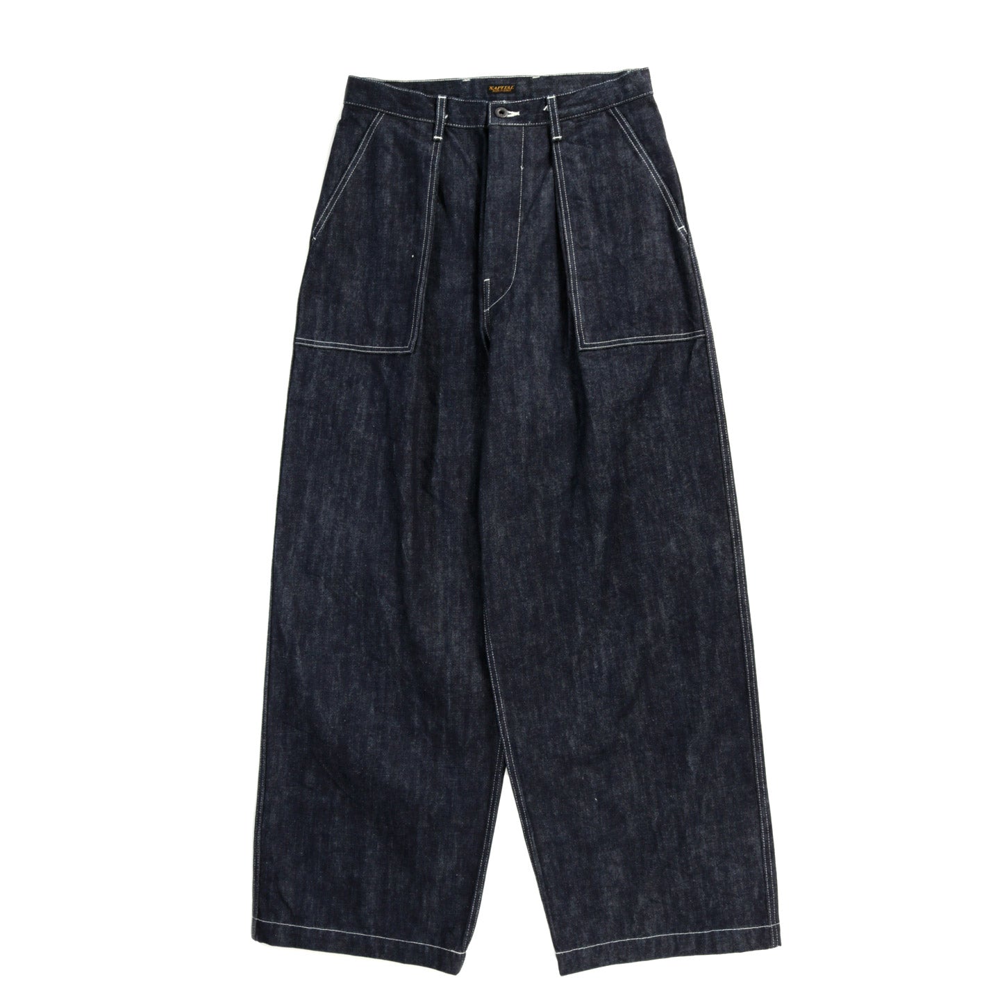 KAPITAL 14OZ DENIM FATIGUE BAGGY PANTS INDIGO