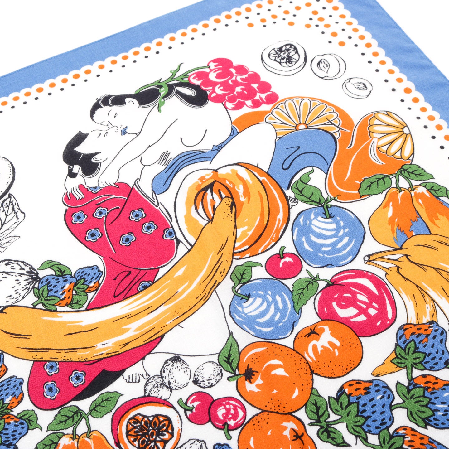 KAPITAL COLOR BANDANA FRUIT SHUNGA BLUE