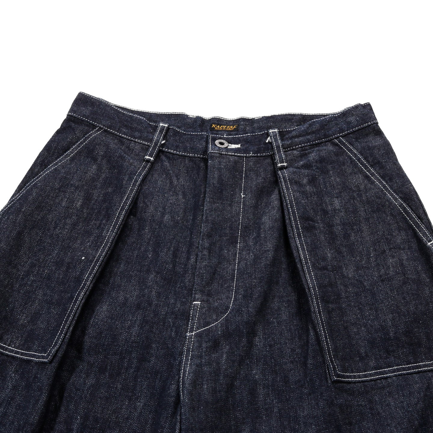 KAPITAL 14OZ DENIM FATIGUE BAGGY PANTS INDIGO