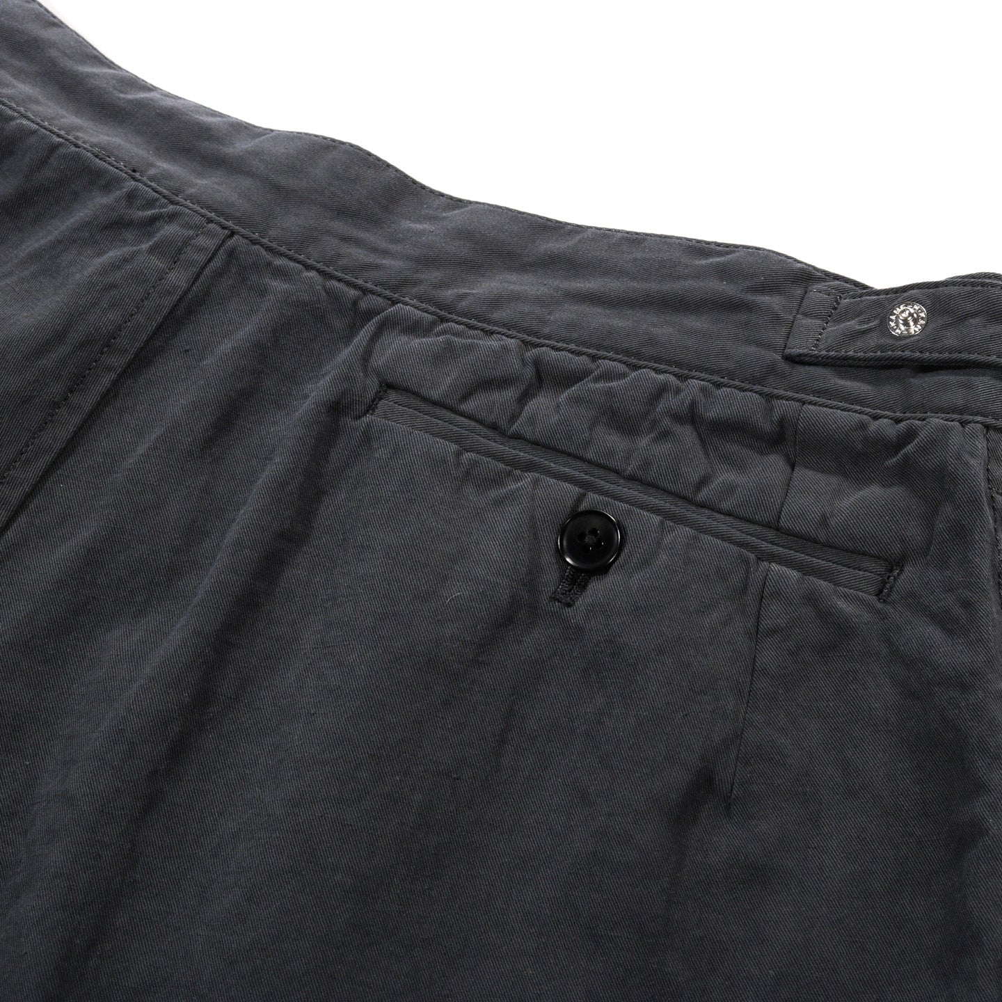 LADY WHITE CO. KAPTAIN SUNSHINE COTTON LINEN SHORT CHARCOAL