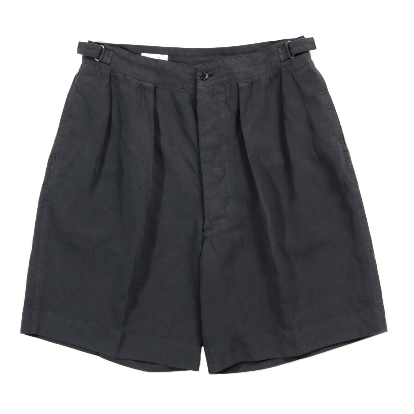 LADY WHITE CO. KAPTAIN SUNSHINE COTTON LINEN SHORT CHARCOAL