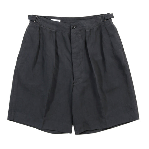 LADY WHITE CO. KAPTAIN SUNSHINE COTTON LINEN SHORT CHARCOAL