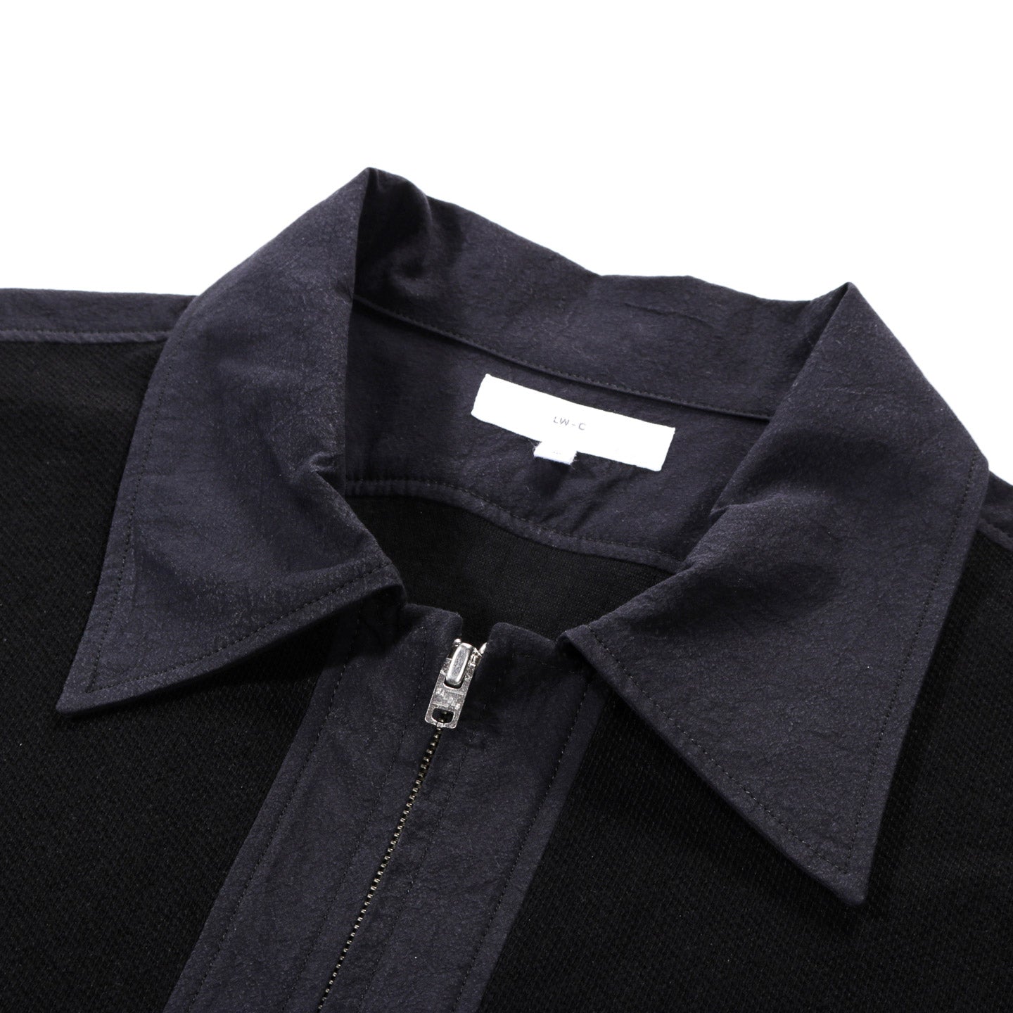 LADY WHITE CO. DOUBLE KNIT ZIP SHIRT BLACK