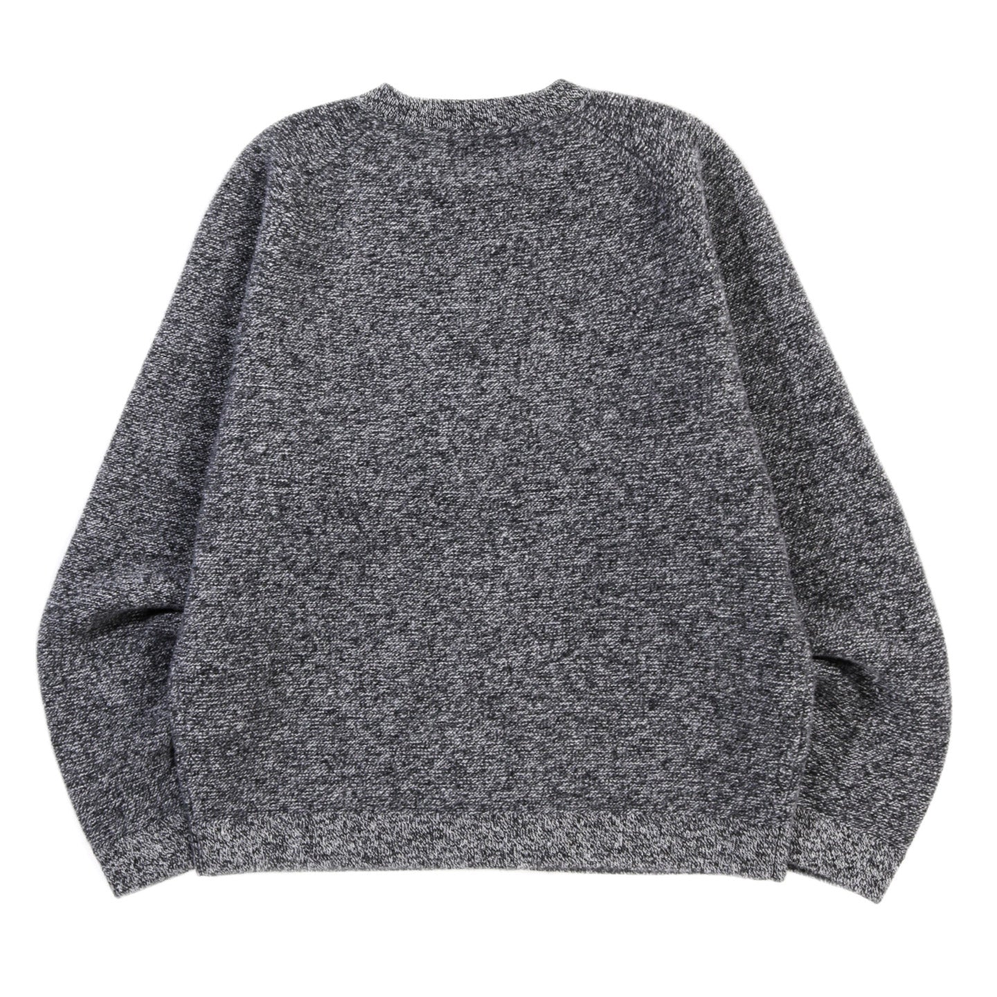 LADY WHITE CO. WOOL LINK ZIP CARDIGAN BLACK TWIST