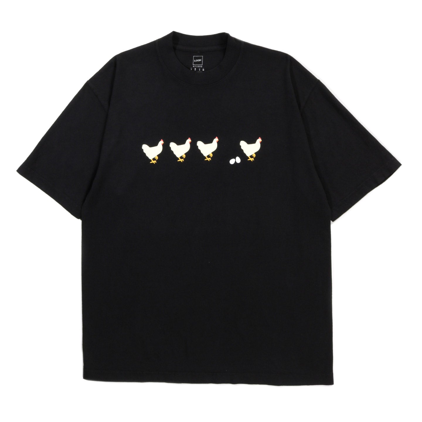 LQQK STUDIO CHICKENS TEE BLACK