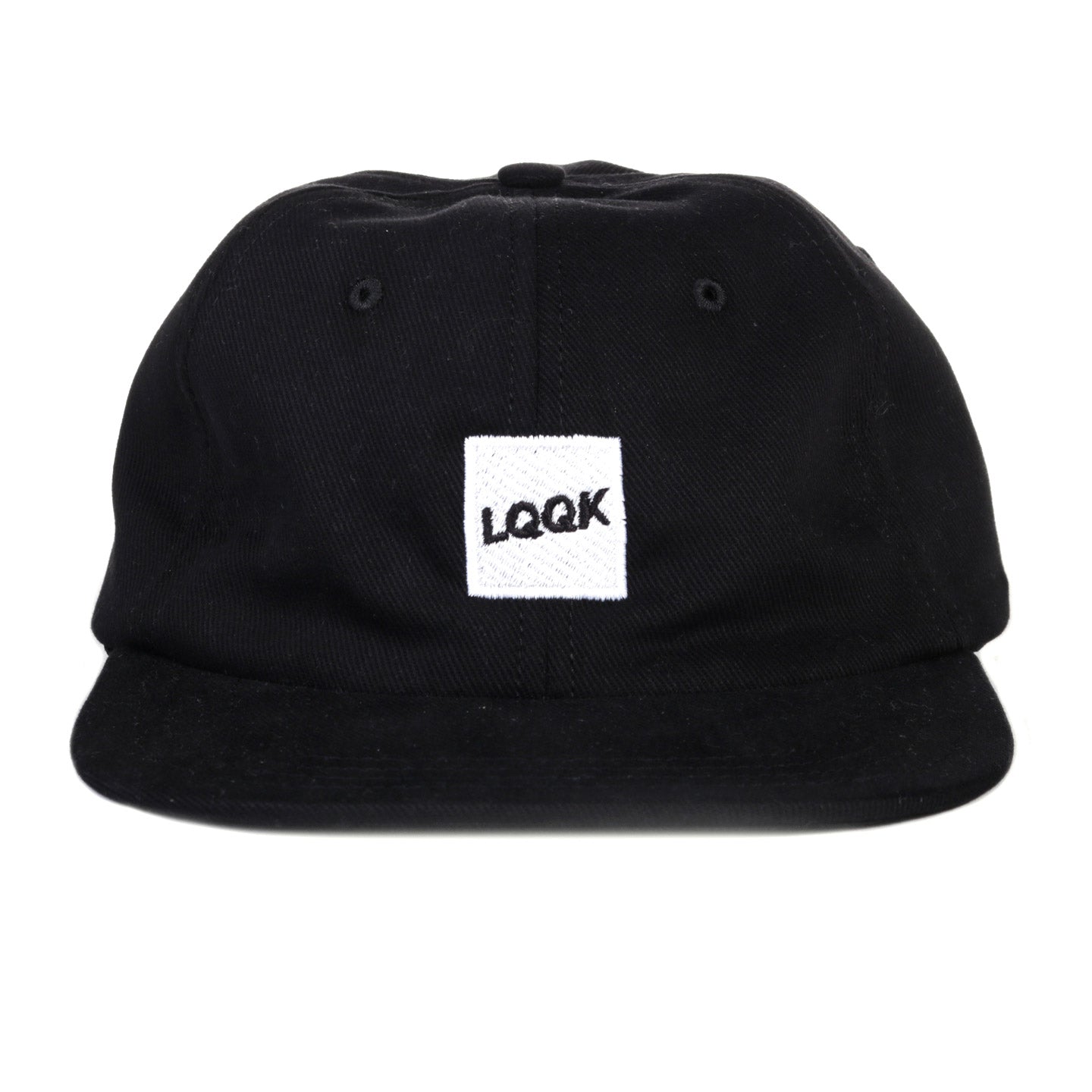 LQQK STUDIO BLACK COTTON TWILL LOGO CAP