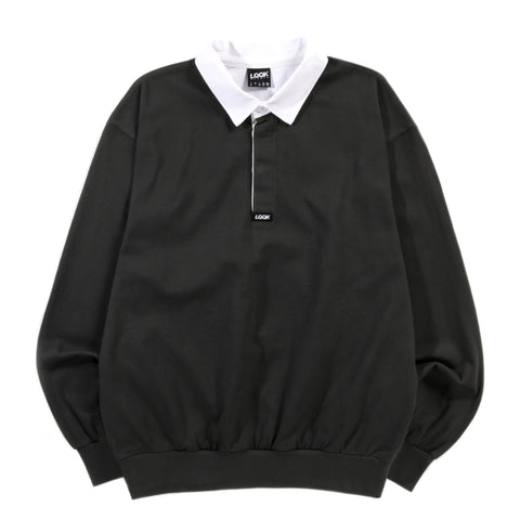 LQQK STUDIO RUGBY SHIRT VINTAGE BLACK