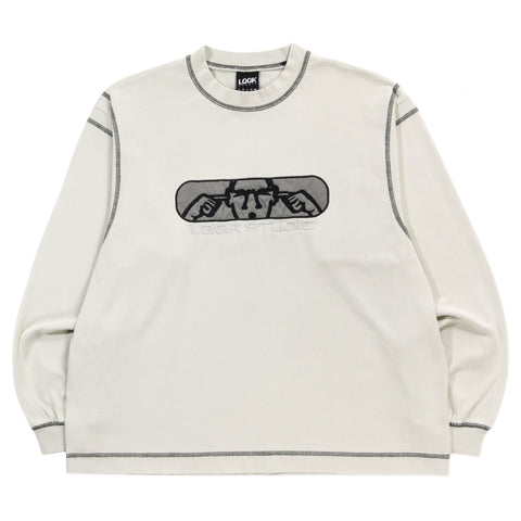 LQQK STUDIO NOISE CONTROL BIG STITCH CREW GREYISH