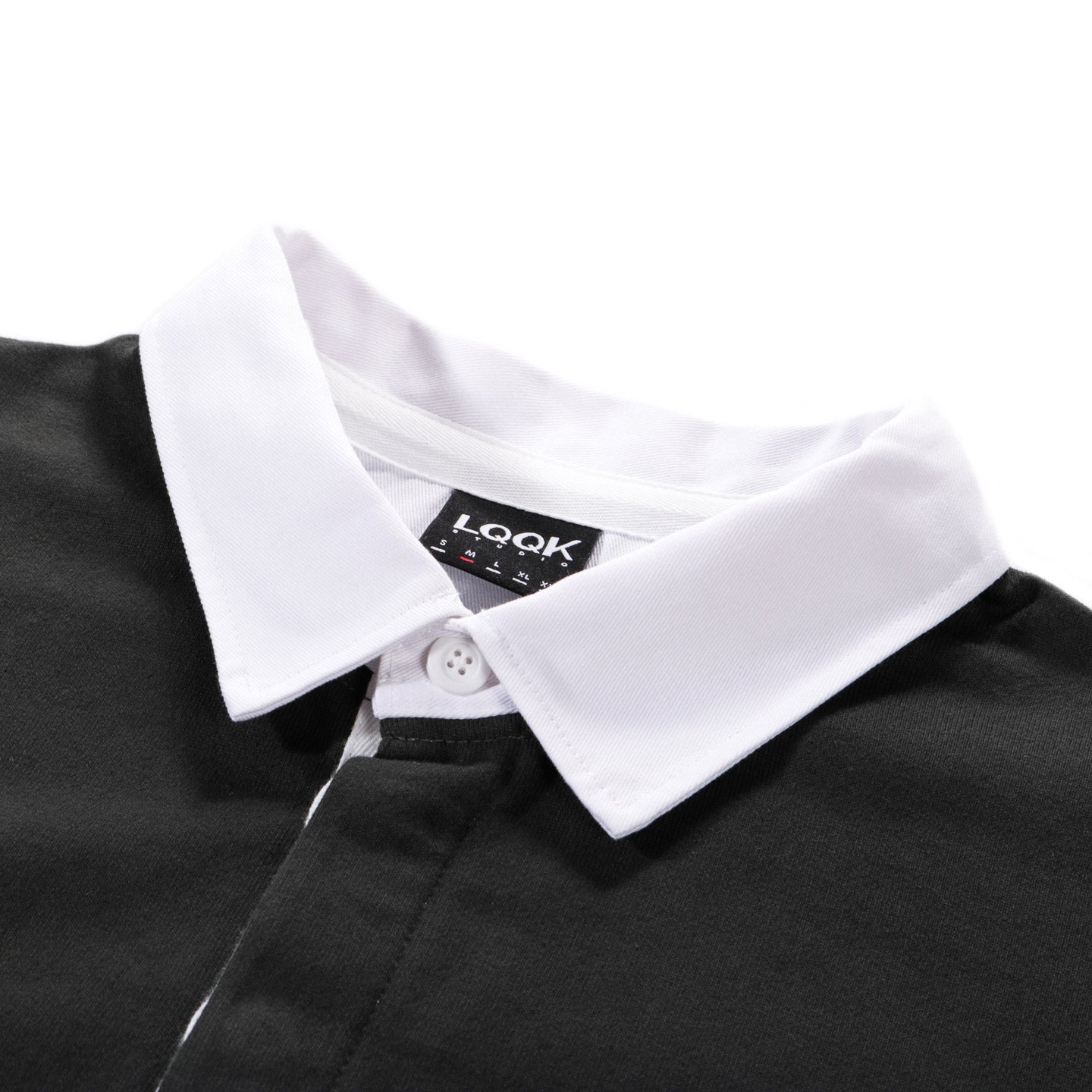 LQQK STUDIO RUGBY SHIRT VINTAGE BLACK