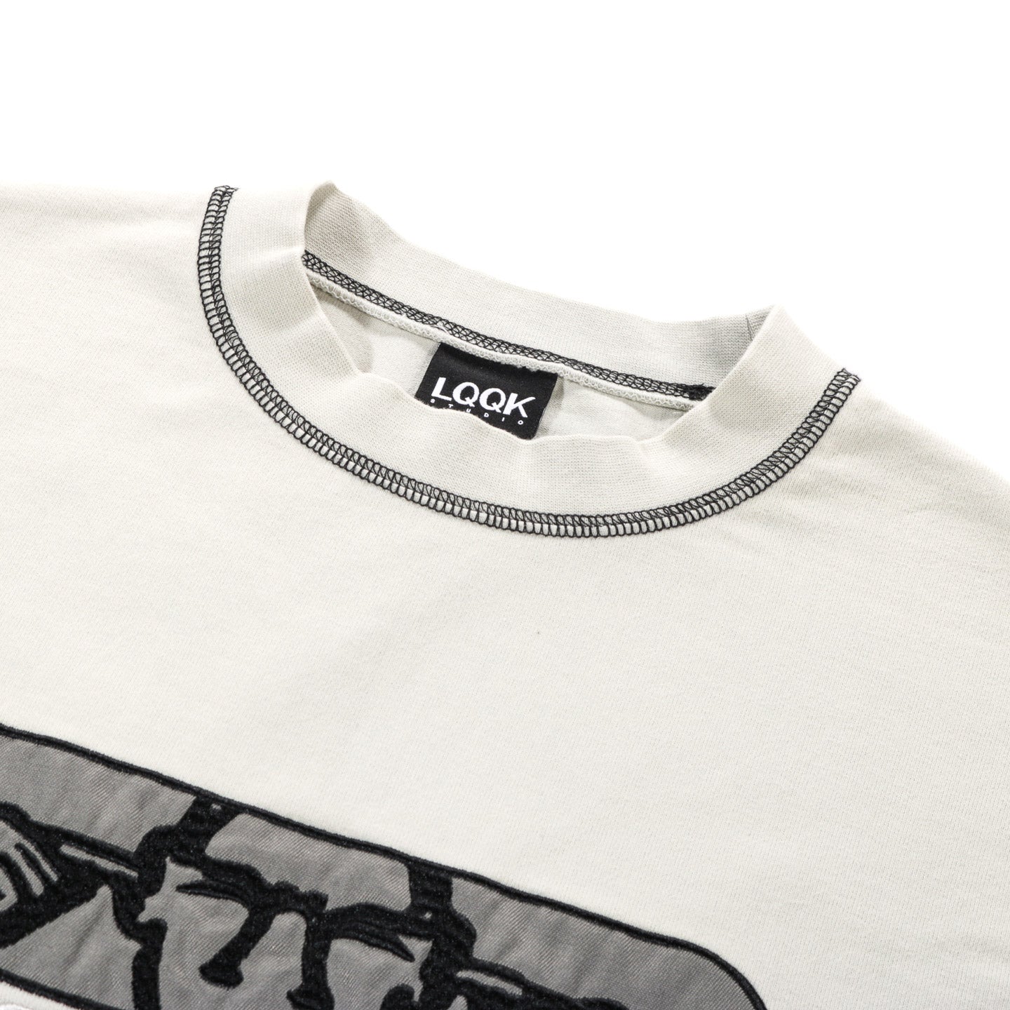 LQQK STUDIO NOISE CONTROL BIG STITCH CREW GREYISH