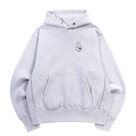 LQQK STUDIO TODAY SIGNATURE SNAP HOODIE HEATHER GREY