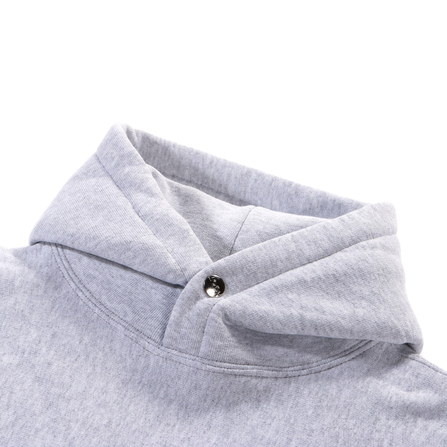 LQQK STUDIO TODAY SIGNATURE SNAP HOODIE HEATHER GREY