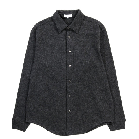 LADY WHITE CO. CRATER WOOL BUTTON UP CHARCOAL