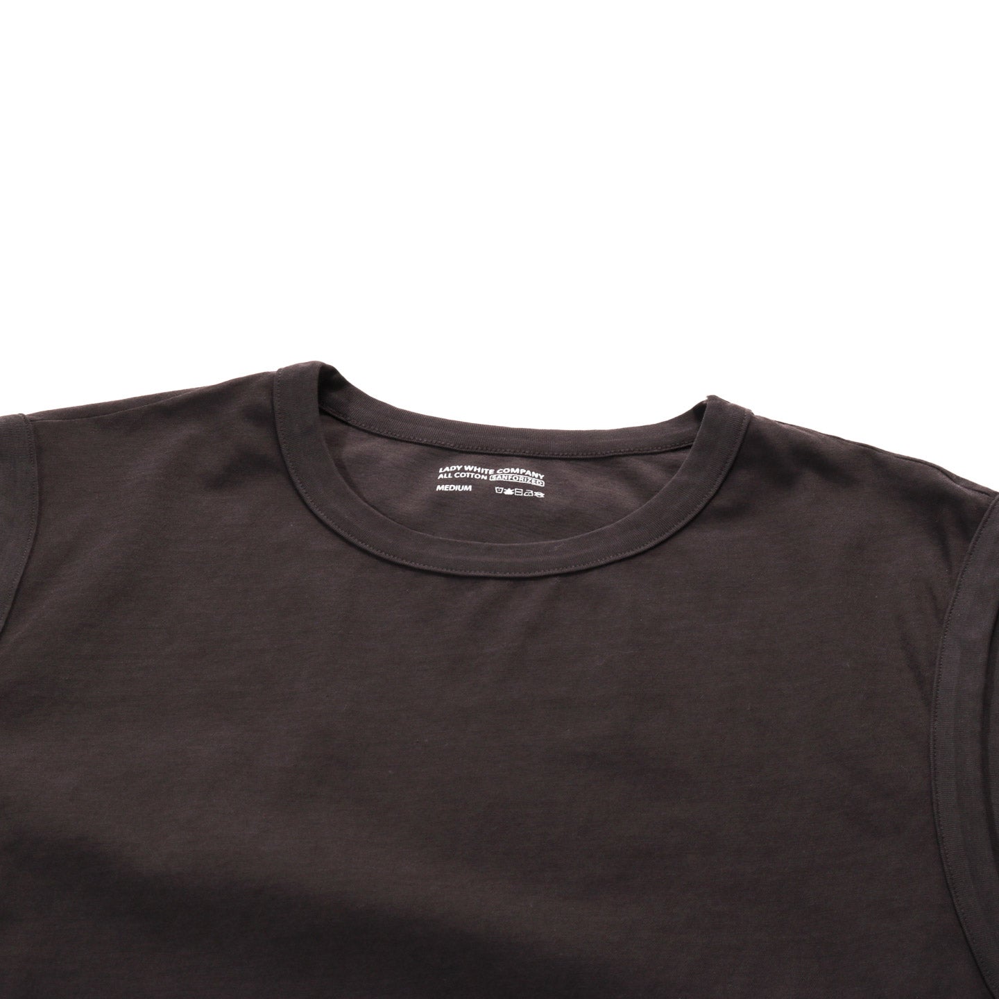 LADY WHITE CO. SLEEVELESS T-SHIRT TIRE BLACK
