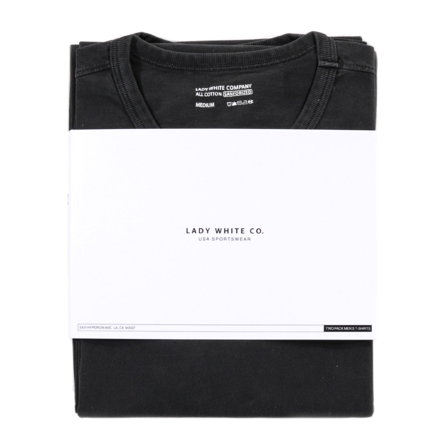 LADY WHITE CO. T-SHIRT 2-PACK PIGMENT CHARCOAL