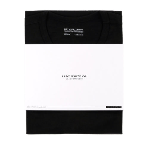 LADY WHITE CO. T-SHIRT 2-PACK BLACK