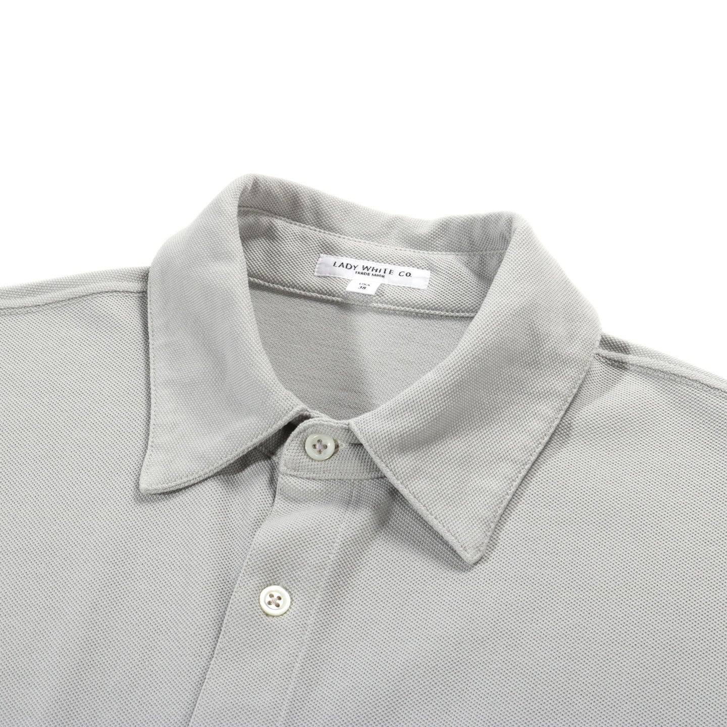 LADY WHITE CO. PIQUE WORK SHIRT STONE GREY