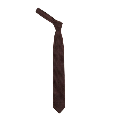 AURALEE WOOL KID MOHAIR HOP SACK TIE BURGUNDY | TODAY CLOTHING