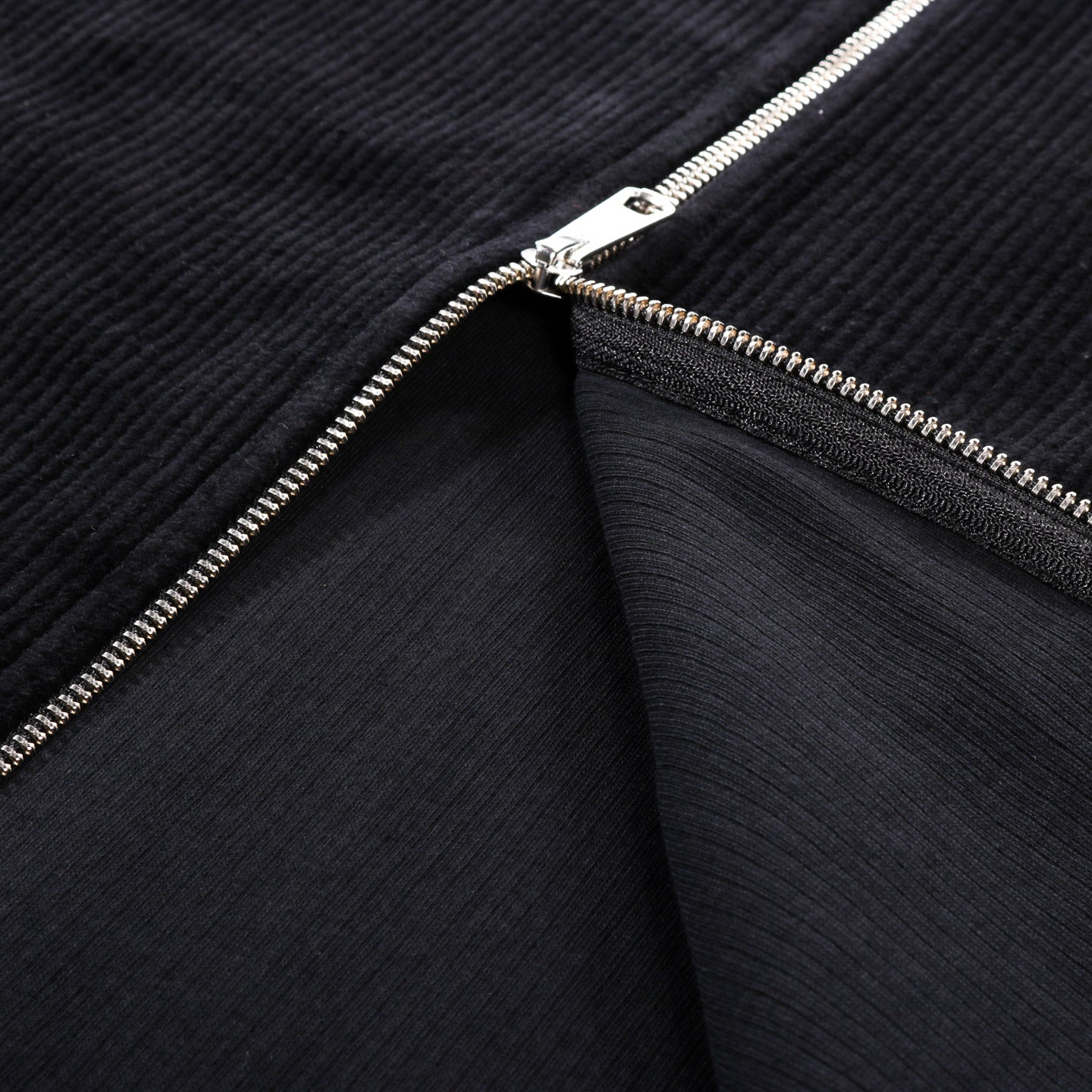 MFPEN LEISURE ZIP UP BLACK JERSEY CORD