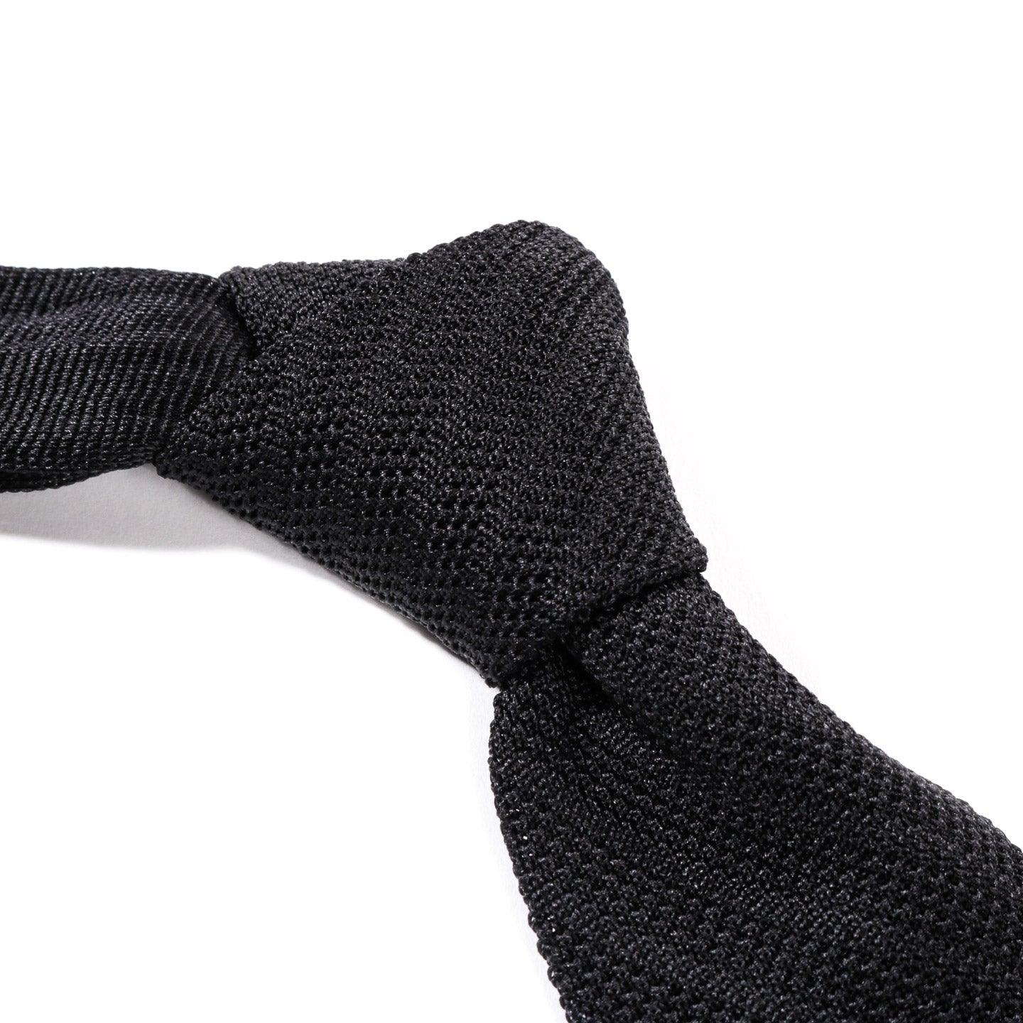 MFPEN FORMAL TIE BLACK KNITTED STRIPE