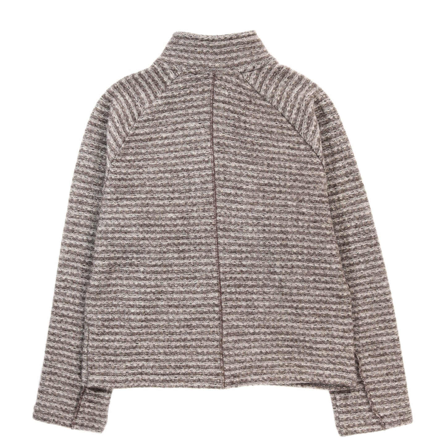 MFPEN LEISURE ZIP UP SHREDDED BROWN STRIPE