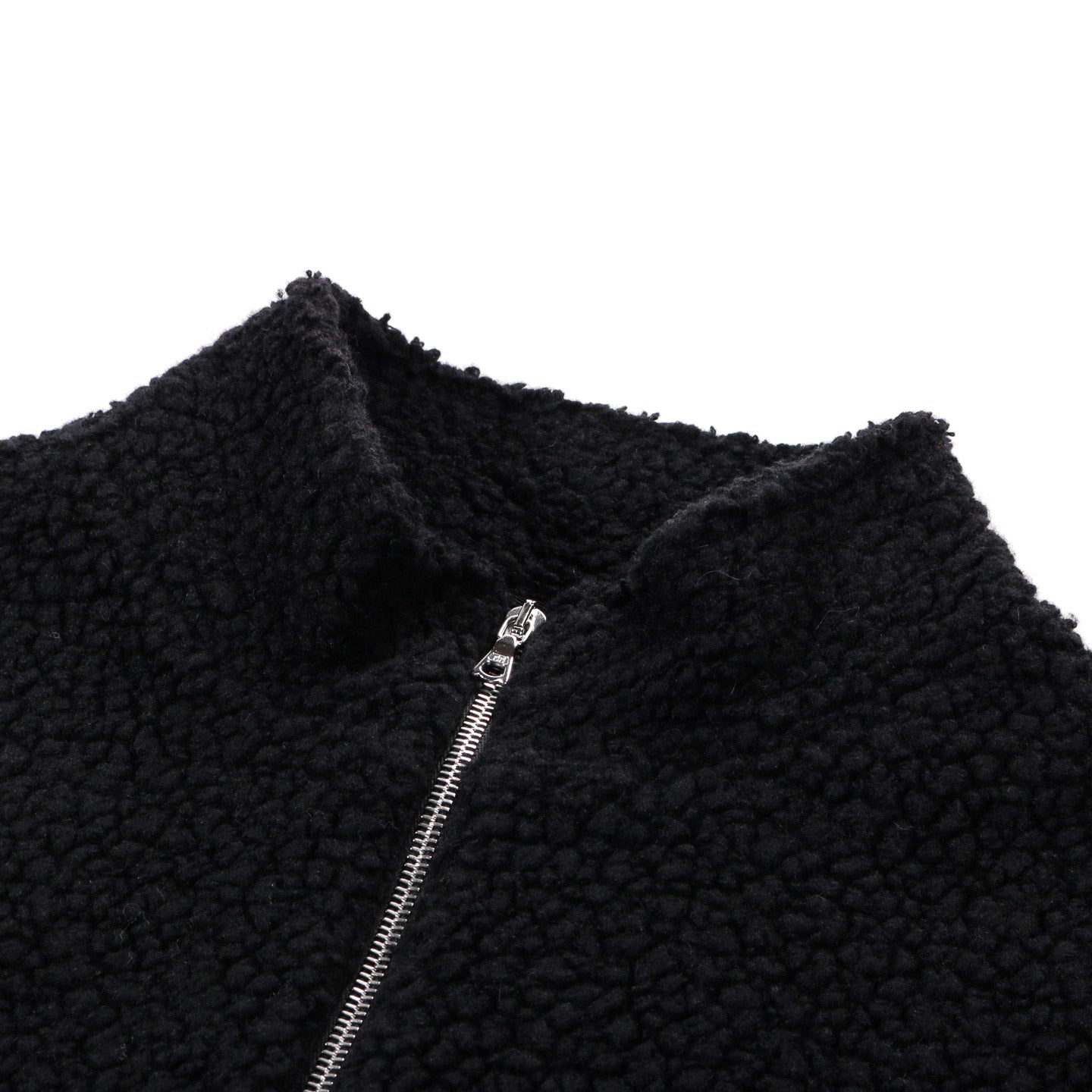 MFPEN COMMON HALF ZIP SWEATER BLACK FUZZY FLEECE