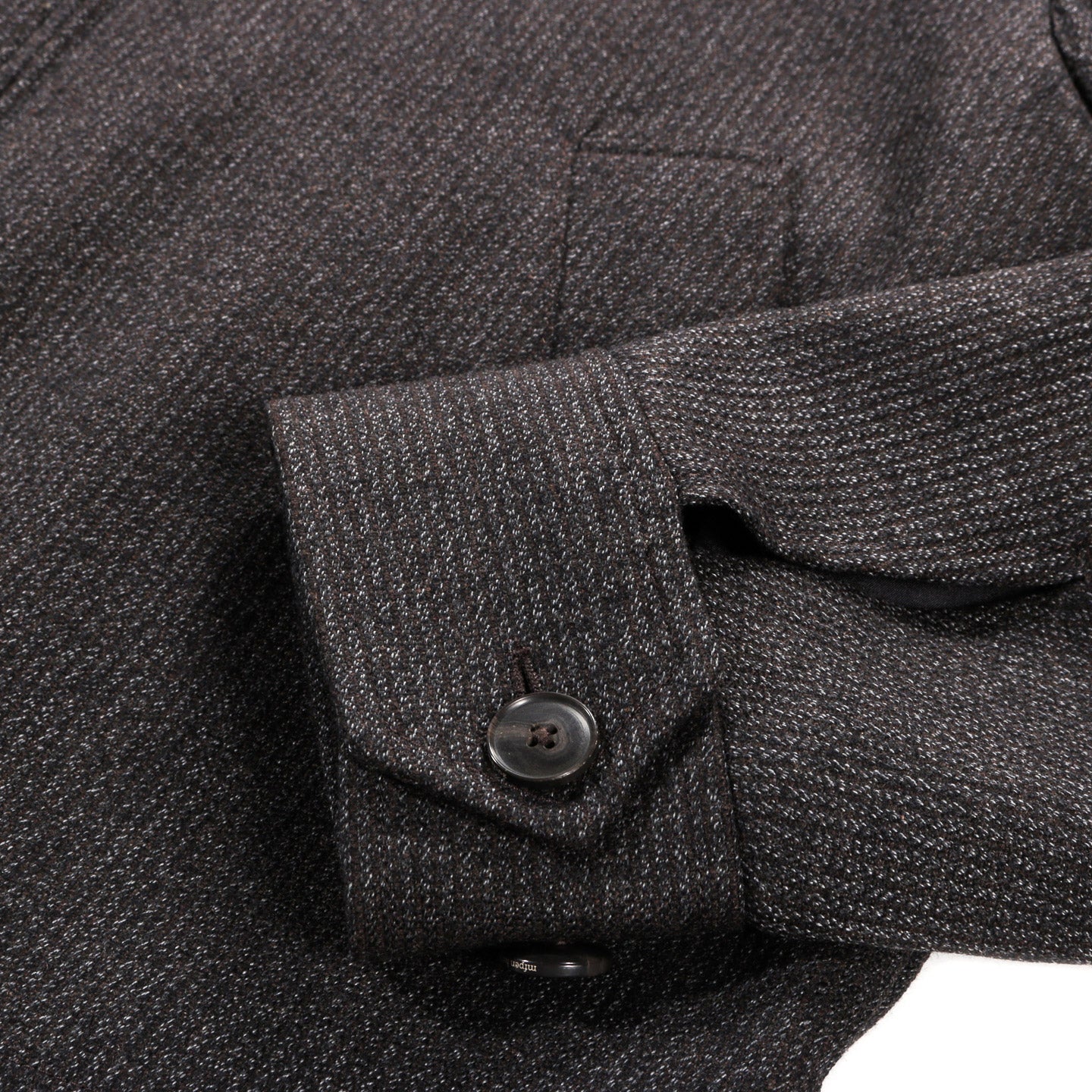 MFPEN MAIL JACKET BROWN MELANGE STRIPE