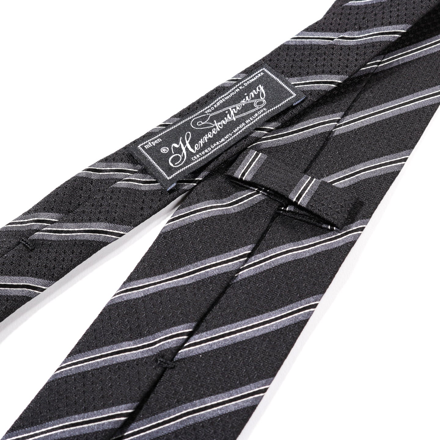 MFPEN BANQUET TIE BLACK WIDE STRIPE