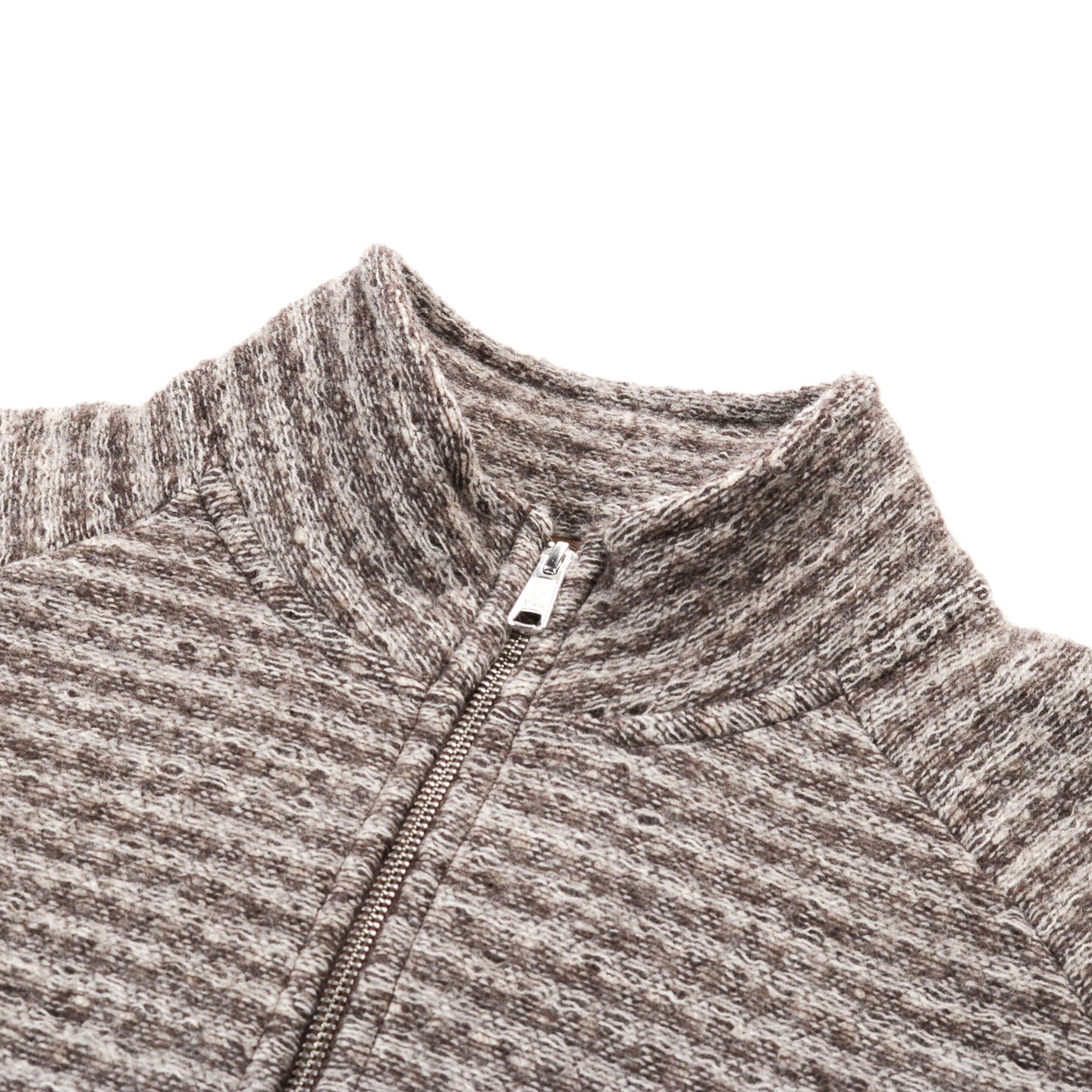 MFPEN LEISURE ZIP UP SHREDDED BROWN STRIPE